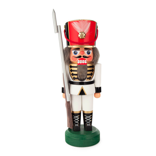 White Cloaked Soldier Nutcracker | 22 cm – German nutcracker by Jan Legler eK