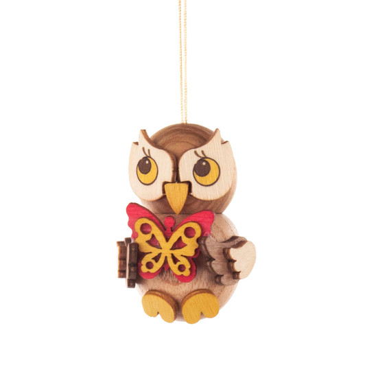 Owl with Butterfly Ornament – Christmas ornament by Kuhnert GmbH