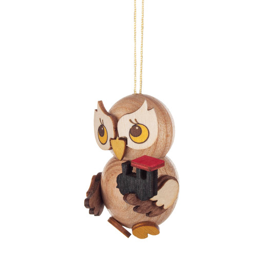 Owl with Train Ornament – Christmas ornament by Kuhnert GmbH