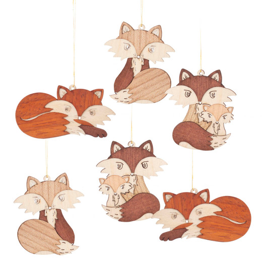 Fox Ornaments - Set of 6 – Christmas ornament by Kuhnert GmbH