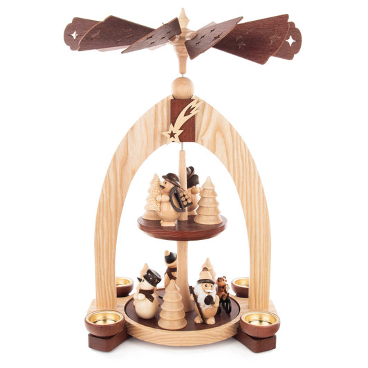 Santa Tealight - 2 Tier Pyramid – Christmas pyramid by Jan Legler eK