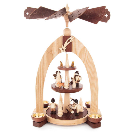 Forest Children Tealight Pyramid – Christmas pyramid by Jan Legler eK