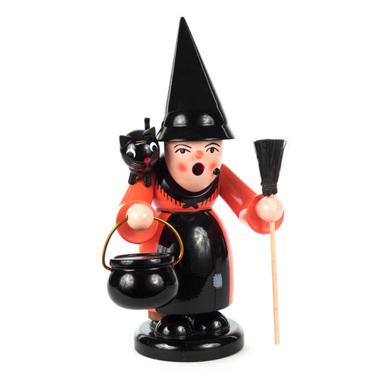 Large Witch Smoker | 10.2 in – German Christmas smoker by Gahlenz Holzkunst
