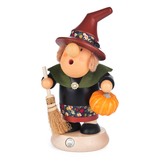 Pumpkin Witch Incense Smoker | 7.6 Inches Tall – German Christmas smoker by Mueller GmbH