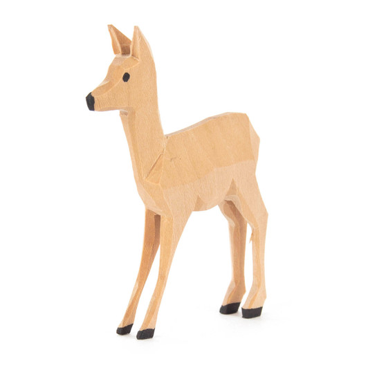 Hand Carved Standing Deer - 2.75 Inches Tall – Christmas ornament by Bernd Steinhardt