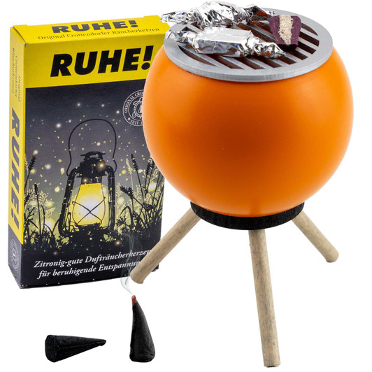 Orange BBQ Veggies Incense Smoker – German Christmas smoker by Seiffener Volkskunst eG