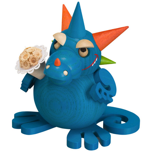 Dad Dragon Incense Smoker 12cm – German Christmas smoker by Seiffener Volkskunst eG