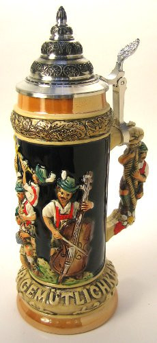 Oktoberfest Musician Band Beer Stein – German handcrafted gift by King Werk