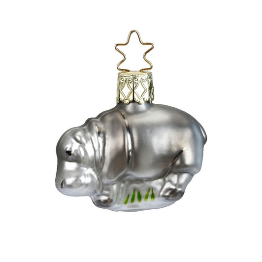 Happy Hippo Glass Ornament | 1.8" 4cm – Christmas ornament by Inge-Glas
