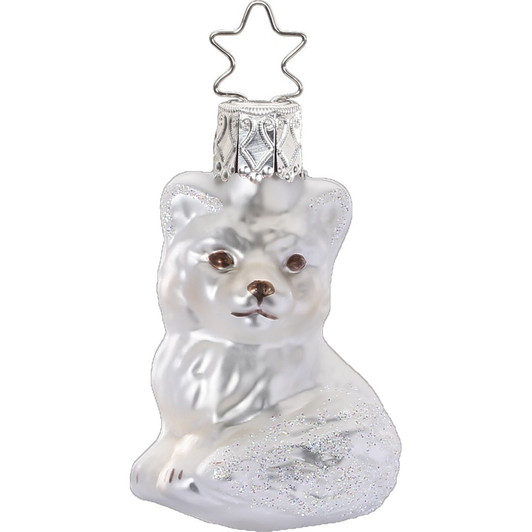 Little Snow Fox Glass Ornament | 2.2" 5cm – Christmas ornament by Inge-Glas