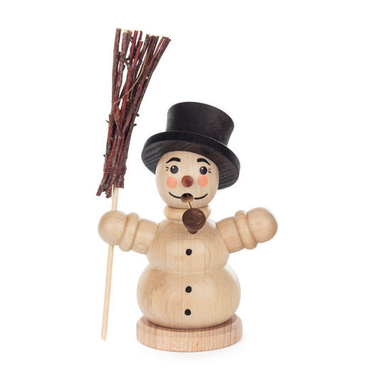 Natural Mini Snowman German Smoker – German Christmas smoker by Zeidler Holzkunst GmbH
