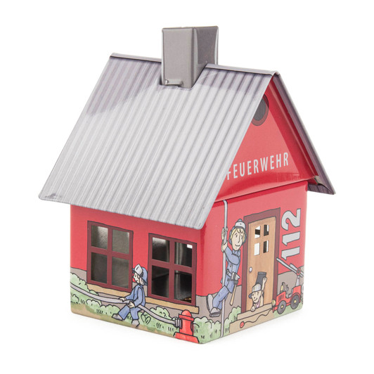 Fire fighter House | Metal Smoker | 3.5 Inches Tall – German Christmas smoker by Peter Wolf