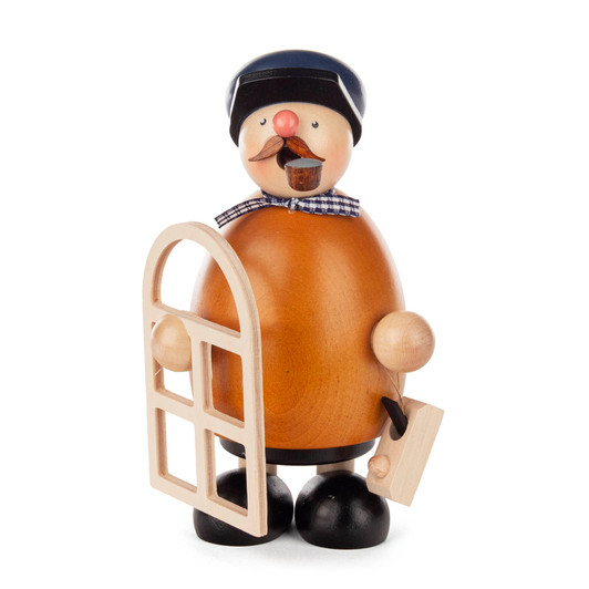 Wooden Incense Smoker - The Carpenter - 5 Inches Tall – German Christmas smoker by Maik Körner Drechslerei H. Kluge