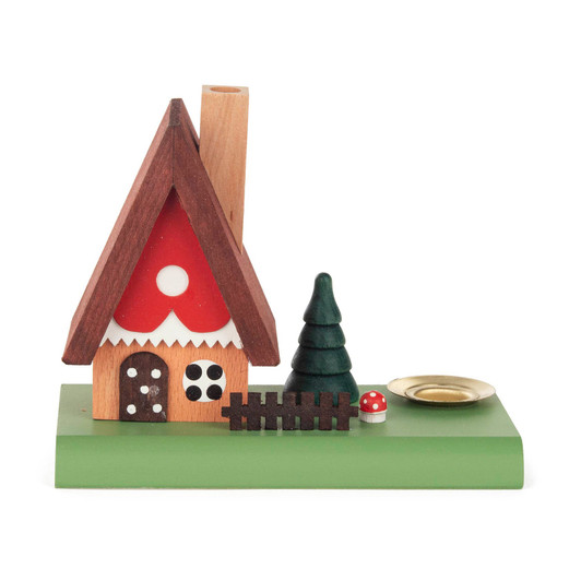 Fairytale House Wooden German Incense Smoker | 3.5 Inches – German Christmas smoker by Maik Körner Drechslerei H. Kluge