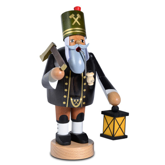Miner with Axe and Lamp Incense Smoker | 20cm