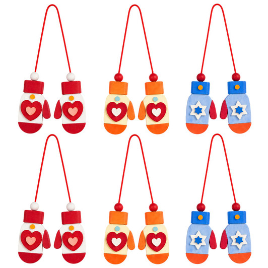 Mittens Wooden Ornament | Set of 6