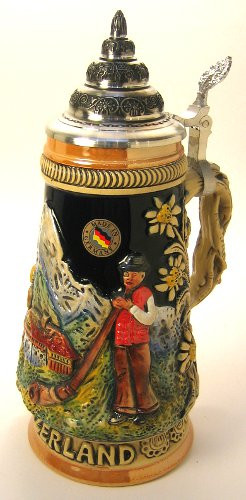 Switzerland German Beer Stein – German handcrafted gift by King Werk