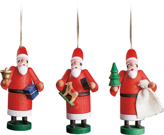 Richard Glässer Santa Claus Ornament Set of 3 | 7cm – Christmas ornament by Richard Glaesser