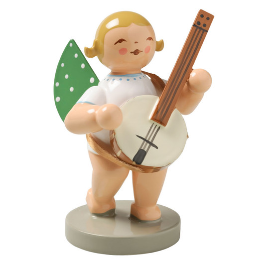 WENDT & KÜHN Blonde Angel Banjo Figurine – Christmas ornament