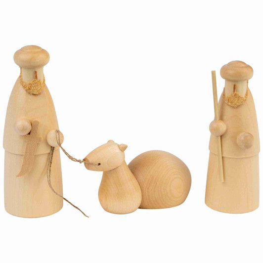 Nativity Wooden Figures Caravan Three Piece Set – Christmas ornament by Seiffener Volkskunst eG