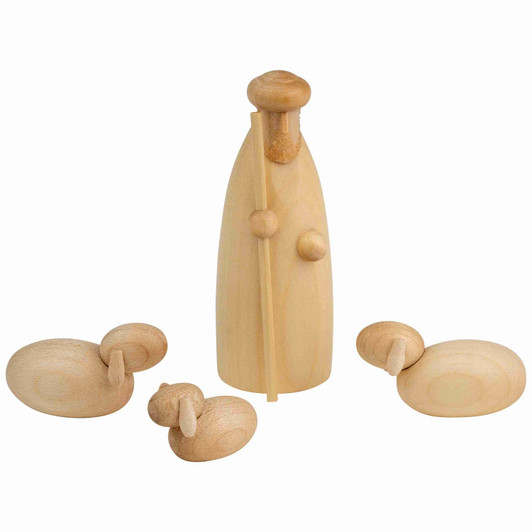 Nativity Shepherd with Sheep Four Piece Set | 6 cm