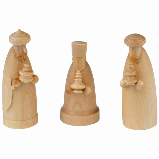 Nativity Wooden Three Wise Men Figures Three Piece Set | 6cm – Christmas ornament by Seiffener Volkskunst eG