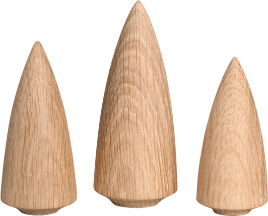 Mini Wooden Tree Figures Set of Three | 9cm – Christmas ornament by Seiffener Volkskunst eG