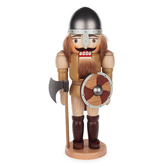 German Viking Nutcracker with Axe and Shield | 11.4 Inch | Made in Germany
