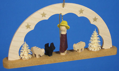 Arch German Ornament Shepherd – alternate view of the Christmas ornament