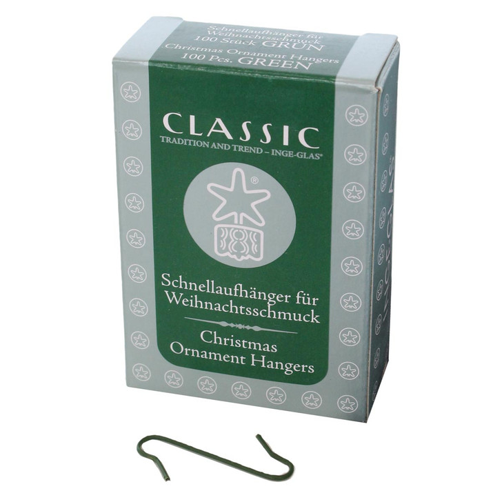 Inge-Glas Ornament Hanger Hooks Green – Christmas ornament