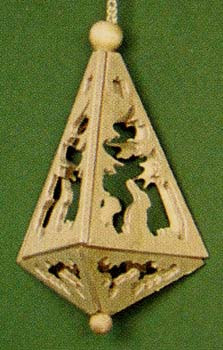 Rabbits Trees Triangle German Ornament – alternate view of the Christmas ornament