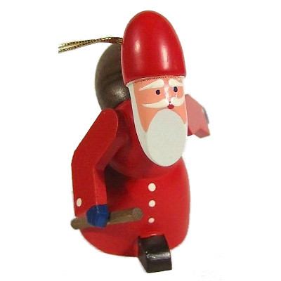 Ruprecht Santa Wooden German Ornament – alternate view of the Christmas ornament