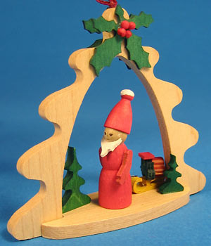 Santa Tree Frame German Ornaments – alternate view of the Christmas ornament