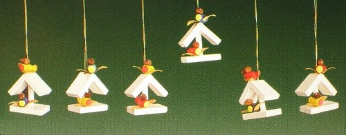 Set of Six Bird House German Ornaments – alternate view of the Christmas ornament