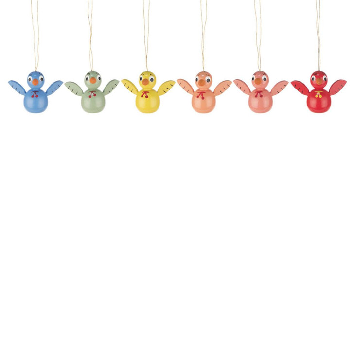 Six Colorful Chicks German Ornaments Set – Christmas ornament by Tobias Heidenreich