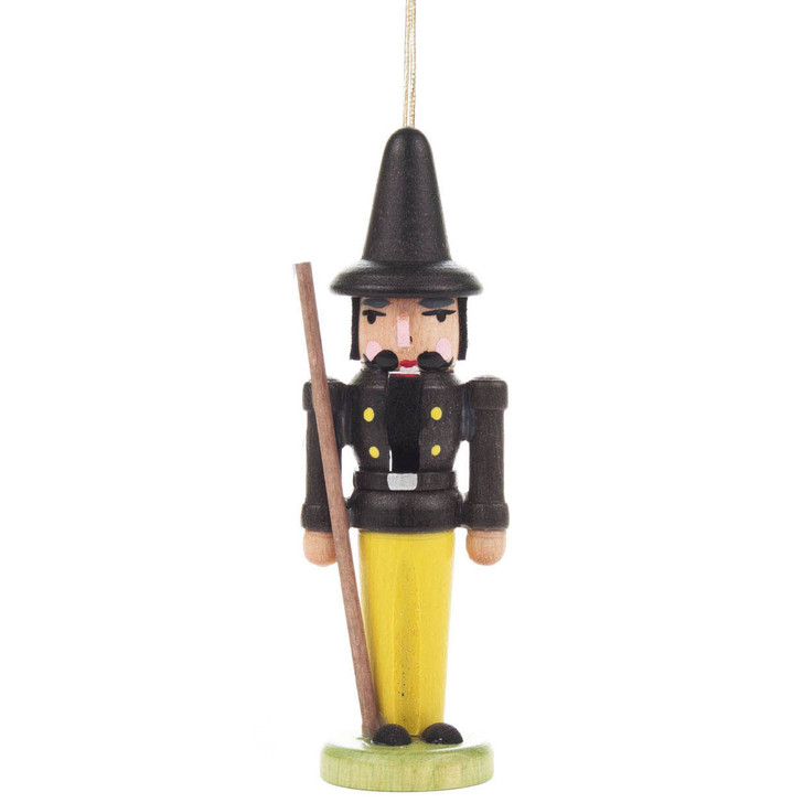 Nutcracker Caretaker German Ornament Black – German nutcracker by Karl-Heinz Bilz