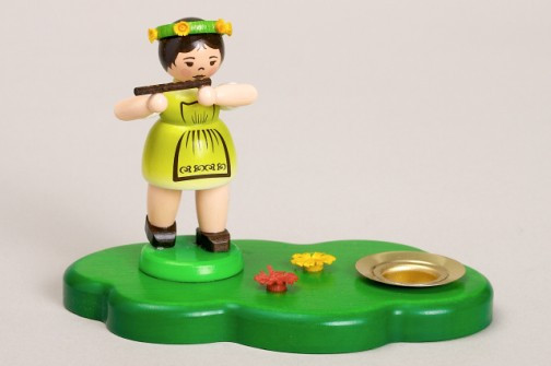 Flute Child Candleholder – wooden candleholder by Zeidler Holzkunst GmbH