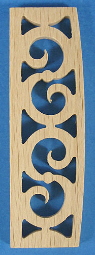 Richard Glaesser Replacement Scrollwork Fence – side view of the Christmas pyramid