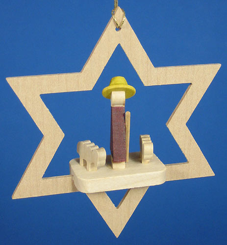 Star Miniature Shepherd German Ornament – alternate view of the Christmas ornament