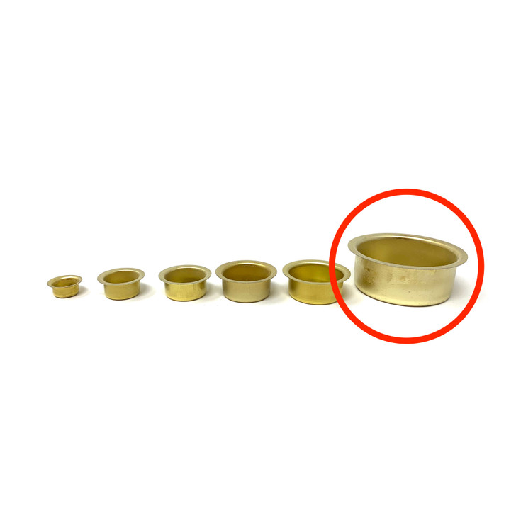 Brass Drip Cup Tealight | 40mm Diameter – side view of the German handcrafted gift