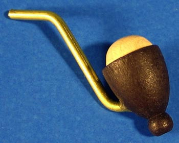 Dark Brown Pipe - 3/4 Inch Body - Replacement Part for German Smoker – side view of the German Christmas smoker