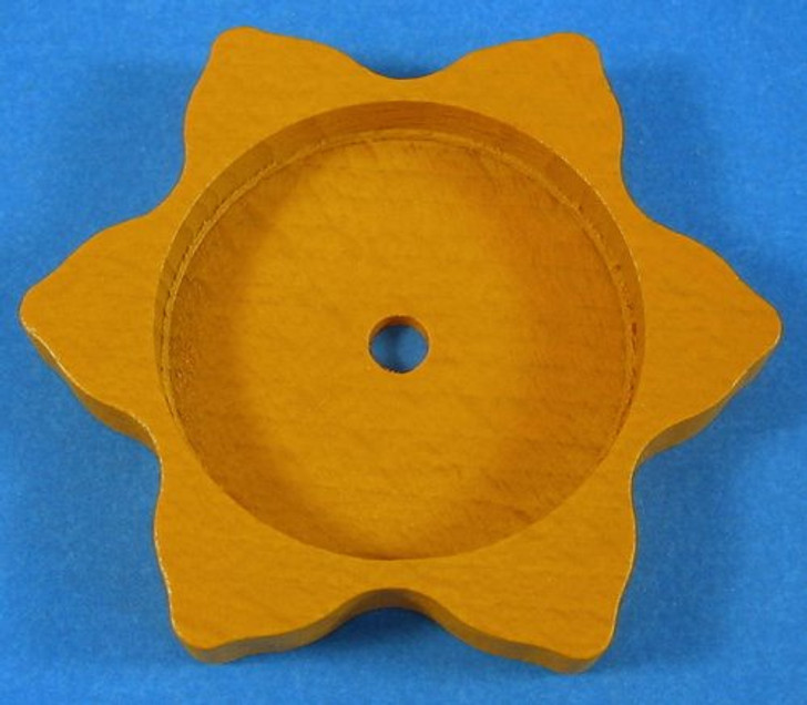 Tea Light Base Star Yellow