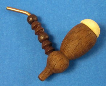 Brown Wood Pipe - 1 1/4 Inch - Replacement part for Smoker – alternate view of the German Christmas smoker
