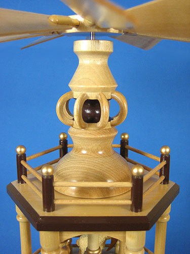 Natural Nativity Christmas Pyramid 3 Level – side view of the Christmas pyramid