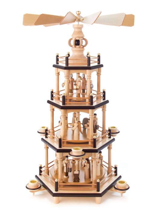 Natural Nativity Christmas Pyramid 4 Level – alternate view of the Christmas pyramid