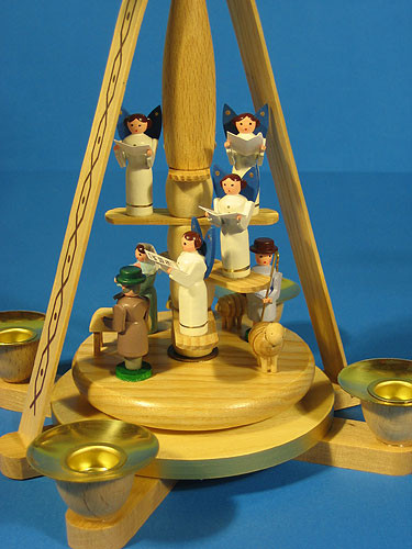 Angel Stairs Christmas German Pyramid – detail view of the Christmas pyramid