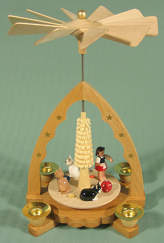 Cats German Christmas Pyramid – alternate view of the Christmas pyramid