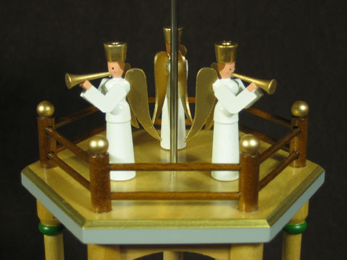 Christmas German Pyramid Angels Top 3 Level – detail view of the Christmas pyramid