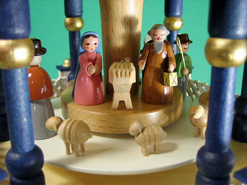 Richard Glässer – Christmas German Pyramid German Blue White 4 Level