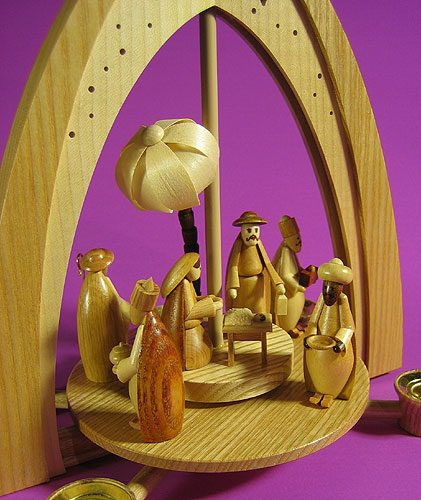 Holy Arch Christmas Carousel Pyramid T – alternate view of the Christmas pyramid